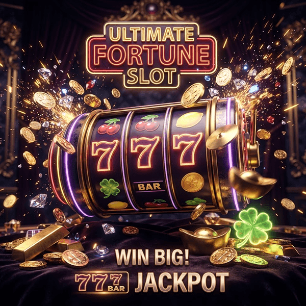 Futuristic digital casino vault with neon lights